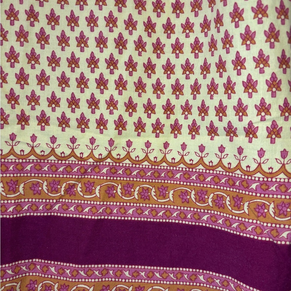 American Eagle Outfitters Yellow & Purple Cotton Maxi Dress - Picture 10 of 12